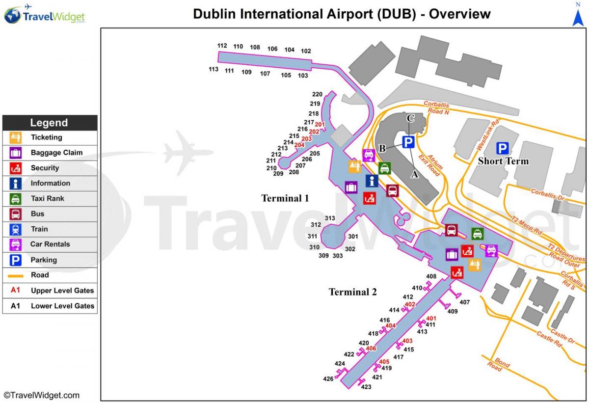 peta dari Dublin airport
