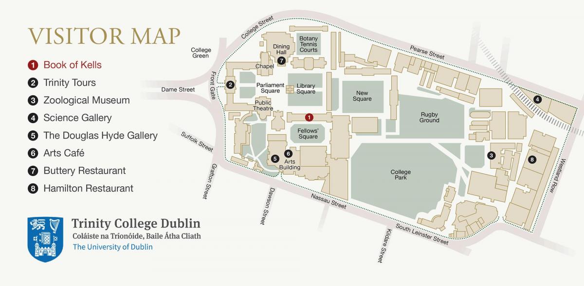 peta dari Trinity College