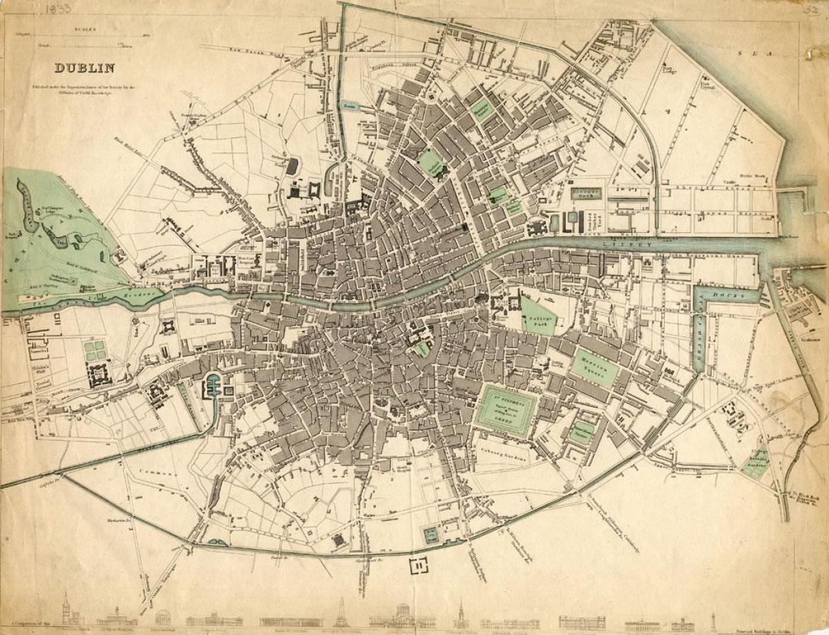 peta dari Dublin pada tahun 1916