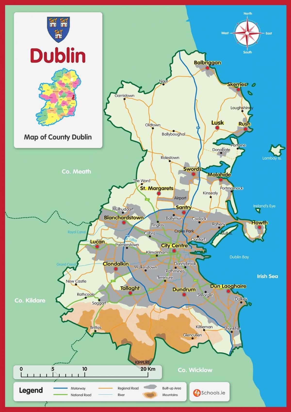 peta dari Dublin county