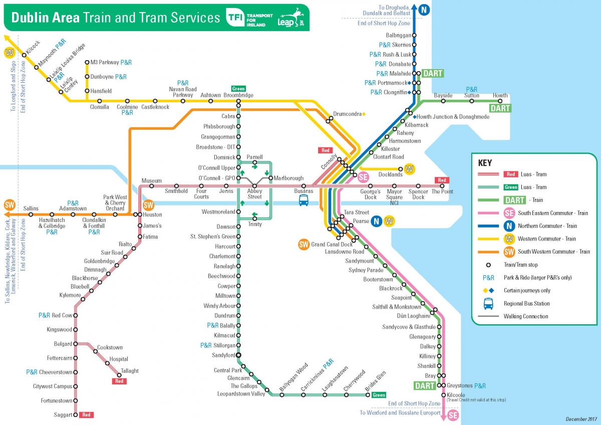 peta dari Dublin subway