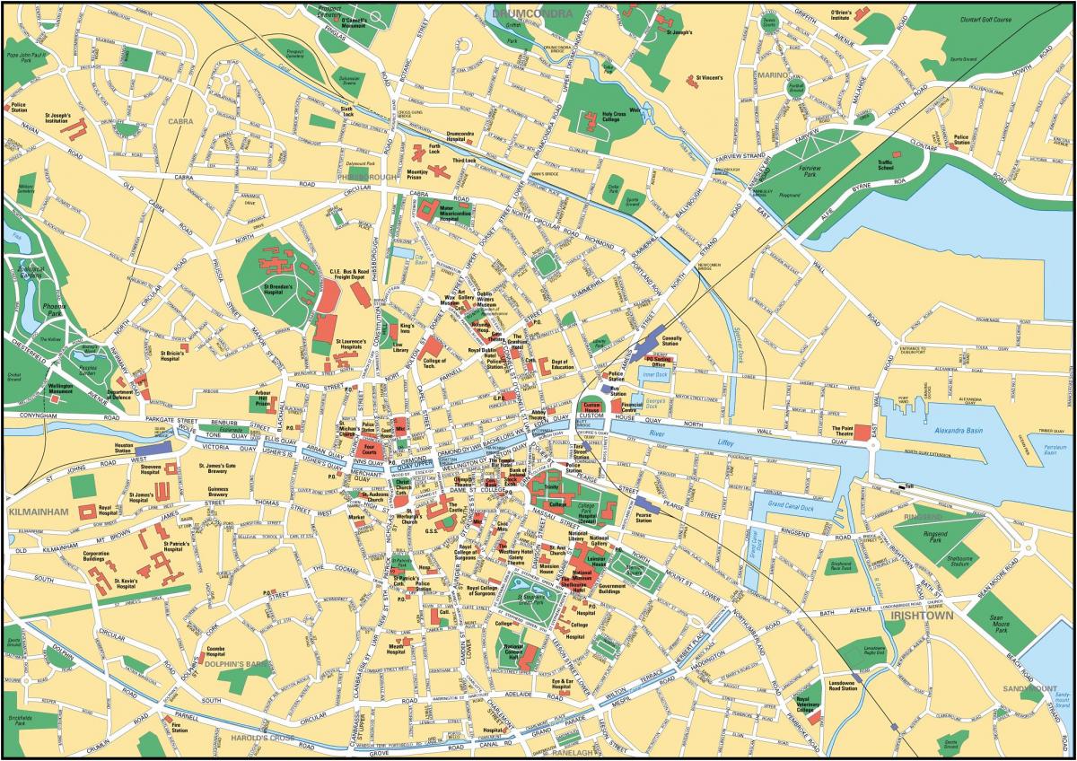 Dublin pusat peta