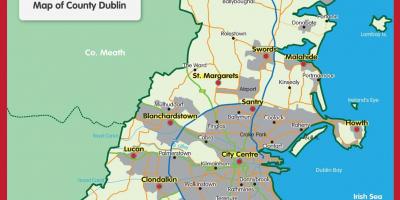 Peta dari Dublin county