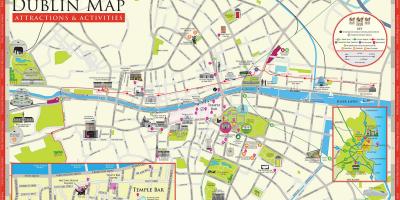 Peta objek wisata di Dublin